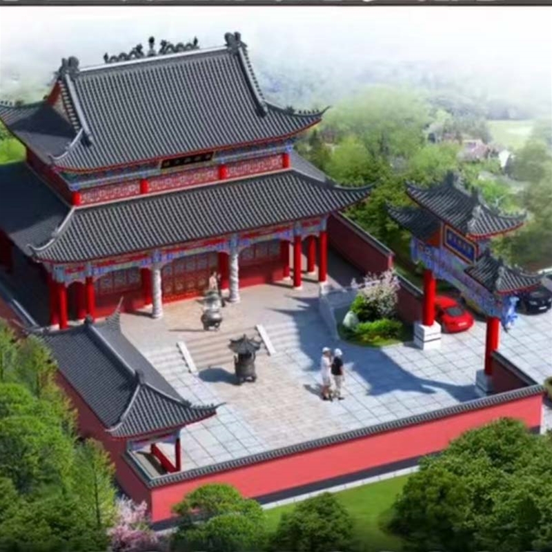 寺庙古建筑方案规划设计